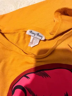 Yellow Graphic Mini Dress with Pop Art Face thumbnail 3