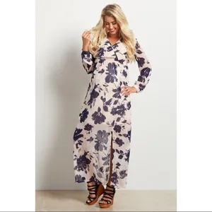 Pinkblush ✨10xHP✨Pink Floral Chiffon Long Sleeve Maxi Dress✨ thumbnail 6