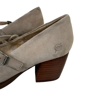 Born Adelphi Suede Snip Toe Mary Jane Pumps Beige Suede 6.5M Neutral Minimalist thumbnail 5