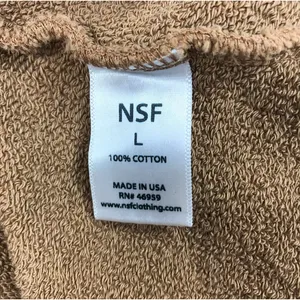 NSF Distressed Terry Hoodie Sz L Brown Oversize Chunky Cozy Boho Trendy Made USA thumbnail 7
