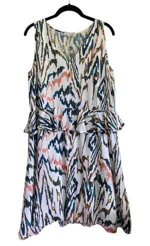 1.State Patterned Sleeveless Peplum Dress Size Medium thumbnail 1