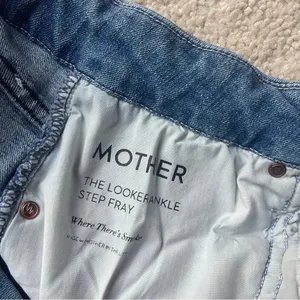 Mother Denim Looker Step Ankle Fray Jeans‎ in Where There's Smoke thumbnail 5