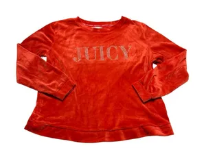 🍒✨ Juicy Couture Velour JUICY Logo Lounge Sleep Top Size M ✨🍒‎ thumbnail 1