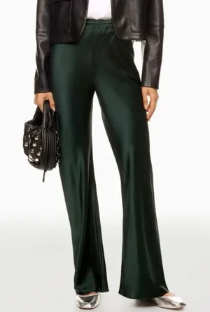 Silk Laundry Bias Cut silk green Pants Small thumbnail 1