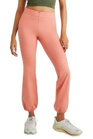 Free People Movement High Rise Free Style Pants Coral Orange Joggers Womens S thumbnail 1