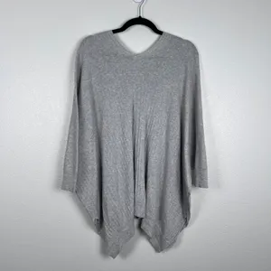 Cabi Watson Pullover Sweater Grey Ribbed V-Neck Dolman Sleeve 5451 Womens Size M thumbnail 6