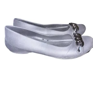 Crocs Womens Gianna Black Chain Link Ballet Flat Shoes Black Slip On Size 6 thumbnail 2
