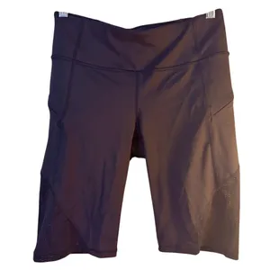 Athleta Black Biker Shorts with Mesh‎ Inserts - Size ST Tall thumbnail 1