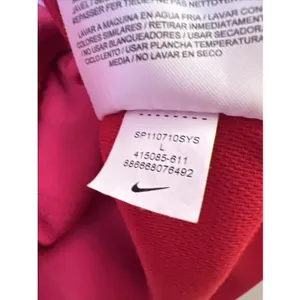 Nike The Athletic Dept Women's Large Red Full Zip Track Jacket White Piping thumbnail 13