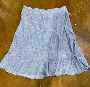 Brandy Melville Light Blue Mini Skirt with Ruffle Hem thumbnail 1