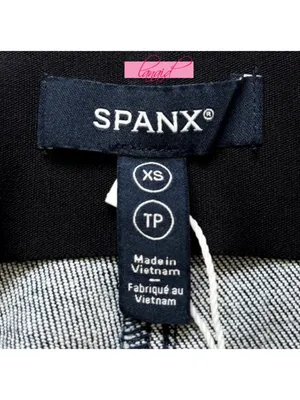 Spanx EveryWear Zero Waistband Micro Flare Jeans Raw Indigo High-Rise Seamed XS thumbnail 9