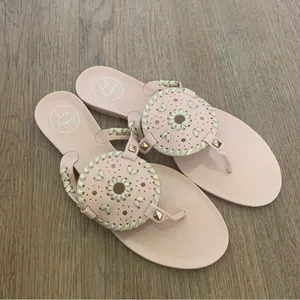 Jack Rogers Light Pink Jelly Sandals Size 10 thumbnail 1