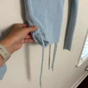 NWT - Jesica Sweater Baby Blue Ruched Sides Soft Knit 90s 2000s thumbnail 5