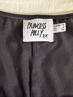 Princess Polly Black Puff Sleeve Mesh Organza Sleeve Bodysuit Size US 4 AU 8 thumbnail 2