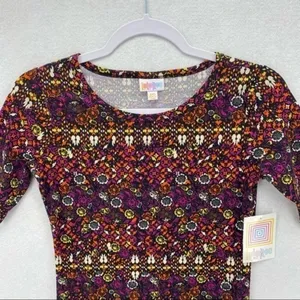 LulaRoe Julia Printed‎ Stretch Short Sleeve Dress thumbnail 2