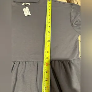 Maurices Gray Quilted Sleeves Sweatshirt Dress women’s L NWT thumbnail 9
