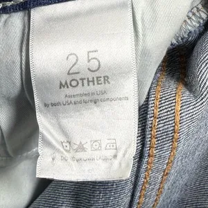 Mother The Insider Ankle Fray Jeans Beyond The Sky Blue Button Fly Size 25 thumbnail 5