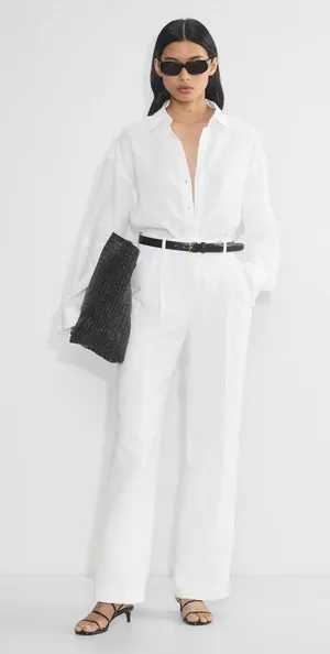Aritzia Effortless Pant Cruiselinen White Size 2 thumbnail 1