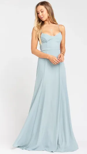 Show Me Your Mumu Godshaw Goddess Blue Maxi A-line Bridesmaid Dress Gown Size S thumbnail 1