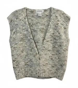 Anderson-Little Sweater Vest Women’s Large Neutral Knit Button Front Wool Blend thumbnail 1