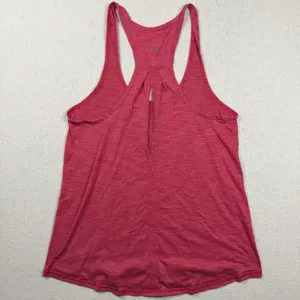 Lululemon Women’s Pink Striped Pleated Racerback Tank Top Size 6 thumbnail 2