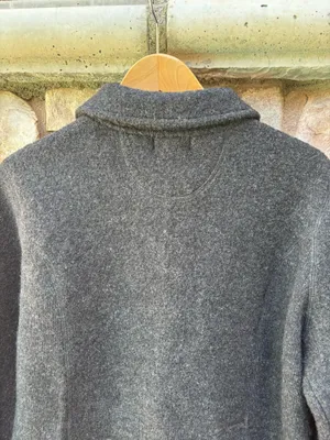 Vintage Carole Little Gray 100% Wool Jacket Full Zip Pockets Long Sleeve Size L thumbnail 5