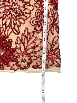Sherri Hill Red Sequin Rhinestone Long Sleeve Cut-Out Back Mini Dress 6 thumbnail 8