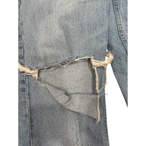 Abercrombie & Fitch The 90s Straight Ultra High Rise‎ Distressed Jeans Light 28S thumbnail 4