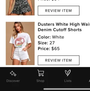 Rollas White Ripped Denim Shorts thumbnail 6