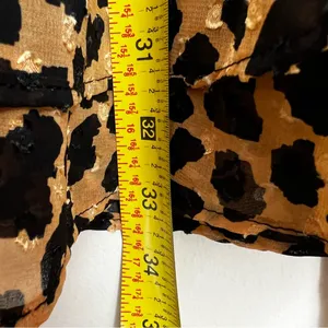 Frenchie Animal Leopard Print Wrap Dress Long sleeve boho S thumbnail 8