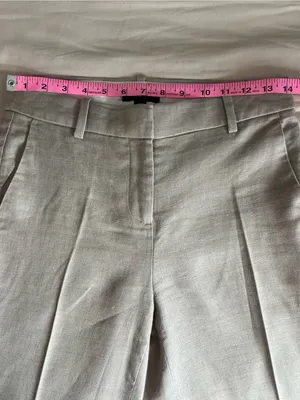 J.Crew• Beige Linen Kickout Crop Trouser• S 2 thumbnail 7