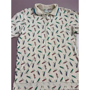 Vintage IZOD Women's Polo Shirt M Golf Print‎ Multicolor Casual Spring thumbnail 4