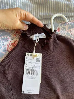 Mango Perkins neck knitting sweater size M NWT thumbnail 11