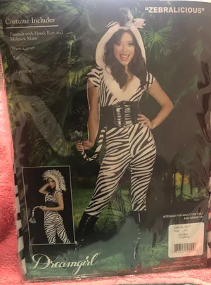Zebralicious Adult Halloween Party Costume thumbnail 1