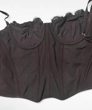 Black lace corset top Size M thumbnail 2