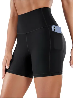 CRZ Yoga Black Biker Shorts Pockets 5" Naked Feeling High Waist Medium Women’s thumbnail 1