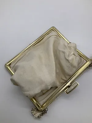VINTAGE CORDÉ BEADS HANDBAG White thumbnail 9