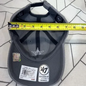 '47 Brand Dallas Cowboys Hat Womens OSFM Charcoal Grey Fleece Noelle Clean Up‎ thumbnail 6