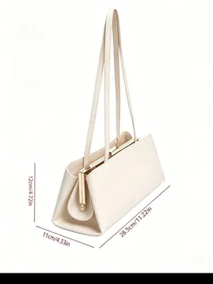 Ivory off white Cream Top Handle purse Bag (2 exchangeable strap lengths) thumbnail 3