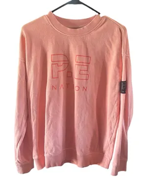 PE Nation Crewneck Sweater Pink thumbnail 1