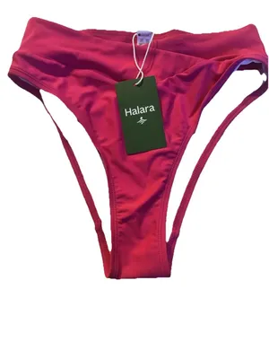Halara Bikini Bottom -High Rise Red Women's Size Small thumbnail 2