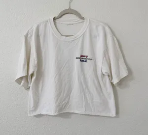 Vintage HDT Diesel Motorcycles USA Cropped Graphic T-Shirt Women's Oversized thumbnail 1