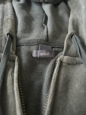 Green Velvet Zip Up  thumbnail 2