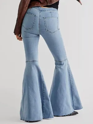FREE PEOPLE We The Free Just Float on Flare Bell Bottoms Jeans thumbnail 2