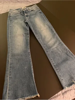 Paige Colette Crop Flare Raw Hem Jeans Women’s Size 27 thumbnail 2