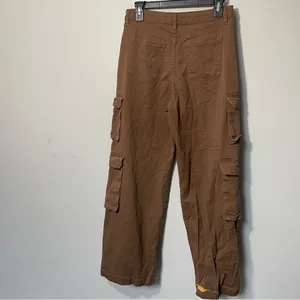 YMI Y2K High Rise‎ Brown Mocha All Day double Cargo Wide Leg Women’s Size 7 thumbnail 5