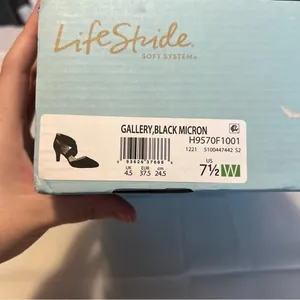 NEW Life Stride Gallery Womens Comfort Insole Almond Toe Pumps Black Size 7.5W thumbnail 7