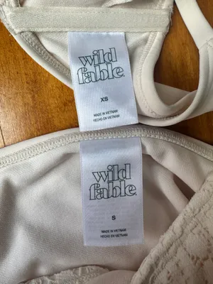 Wild Fable Cream White Boho Crochet Bikini thumbnail 3