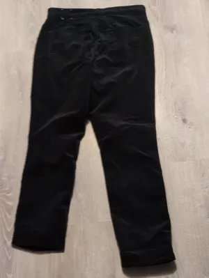 Talbots Black Velveteen Curvy Straight Leg Pants Size 10 thumbnail 5