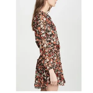 MISA Los Angeles Miss Rizou Safari floral ruffle mini dress . S thumbnail 7
